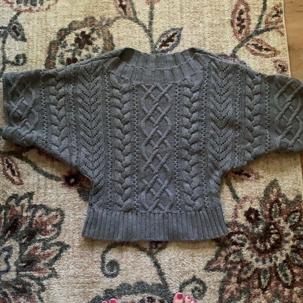Express Sweater Gray Chunky Knit
